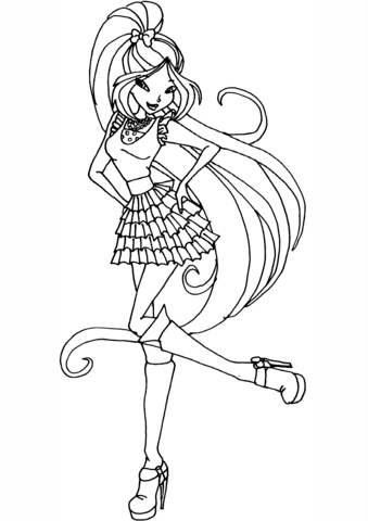 Flora Season 5 Coloring Page